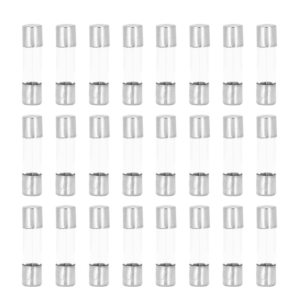 100 Stück 250 V schnelle Sicherung Glasrohrsicherung Zubehör für Stromkreisschutz 5 x 20 mm