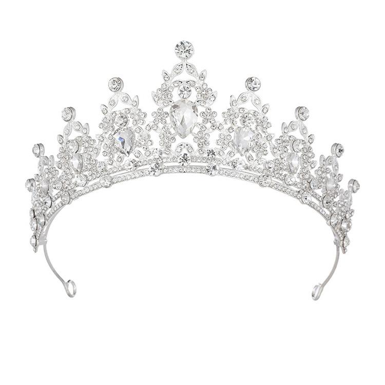 Wedding and Birthday Headband Leaf Inlaid with Rhinestone Crystals Colorful Princess Bridal Accessories