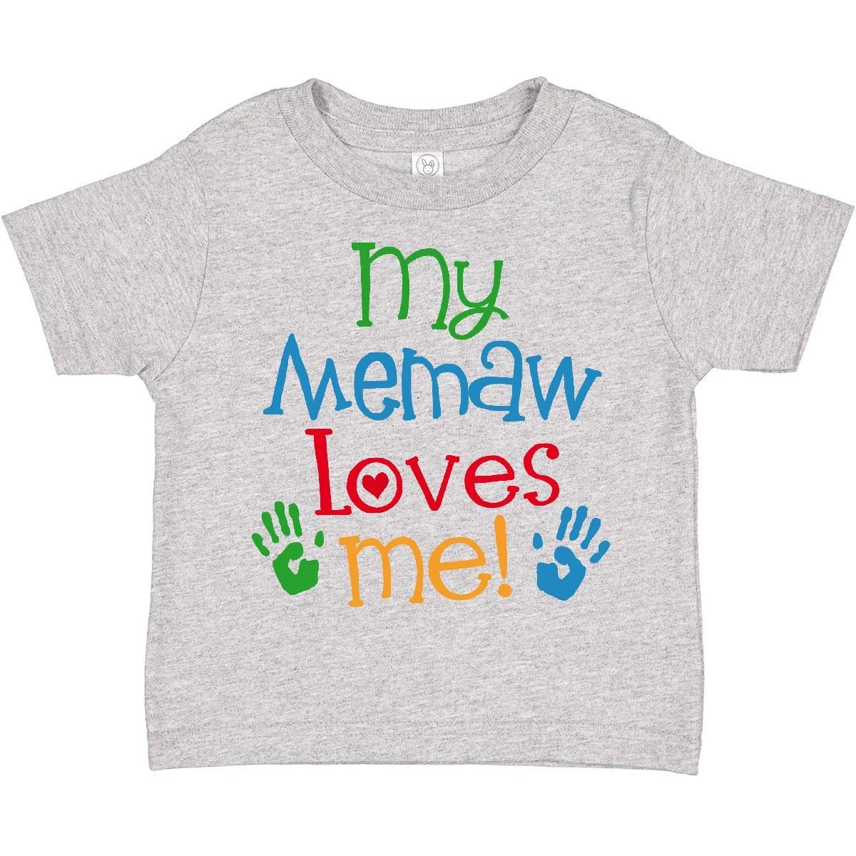 

Inktastic My Memaw Loves Me Toddler T-Shirt From Grandkids Grandchild Childs Kid 130