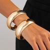 Exaggerated metal arc plain ring bracelet bracelet wide surface multi-layer simple bracelet