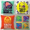 Capa de Almofada da Marca Clássica de Restaurante Taco Bell Macia e Fácil de Lavar – Versátil para Sofá, Cama, Viagem e Escritório