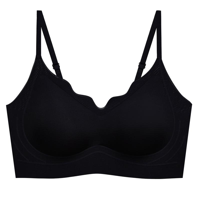 

Traceless back summer thin breathable no steel ring sports comfortable anti-sagging bra cover Xl 38/85abc (recommended weight 65.5-75kg ) чорний