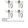1/2/3/4Pcs Dragonfly Carabiner Clip Realistic Design Multifunctional Insect Repellent Hat