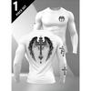 Herren Langarm-T-Shirt mit 3D-Streifendruck, bequem, atmungsaktiv und vielseitiges Herren-Oberteil