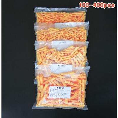 100-400pcs Ribbed Plastic Expansion Pipe M6 M8 M10 Rubber Plug Plastic Pipe Nylon Column Expansion Screw Anchor Plug Wall Plugs