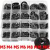 70-280pcs Manganese Steel Internal Tooth Star Lock Washer External Circlip Self-Locking Retaining Tool Plum Blossom Gaskets