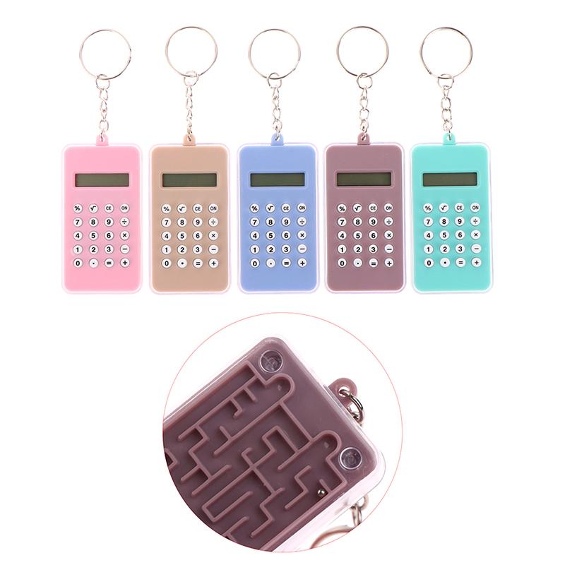 Calculatrice Numérique Portable Mini Calculatrice Labyrinthe Porte-clés Fournitures de Bureau