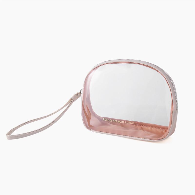

Clear PVC Travel Makeup Bag: Large Waterproof Handheld Toiletry Organizer with Flap