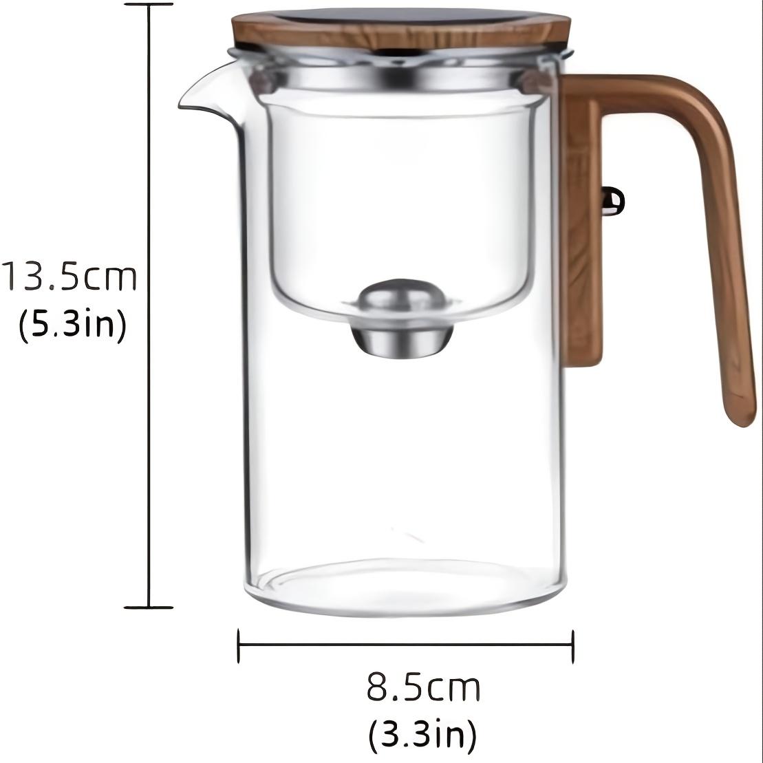 

Элегантный стеклянный чайник с ситечком, чайник ручной работы для рассыпного чая белый