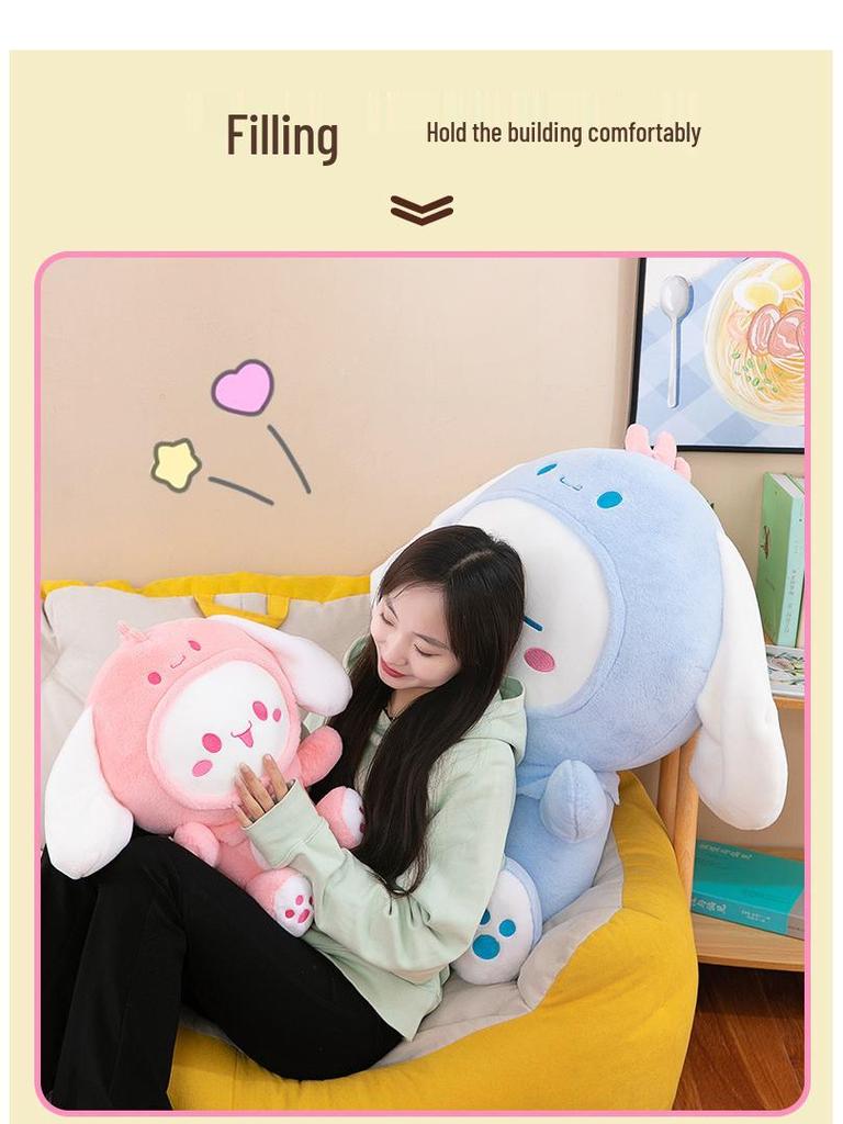 Cinnamoroll Dinosaur Plush Pillow: Soothing Sleep Gift for Kids