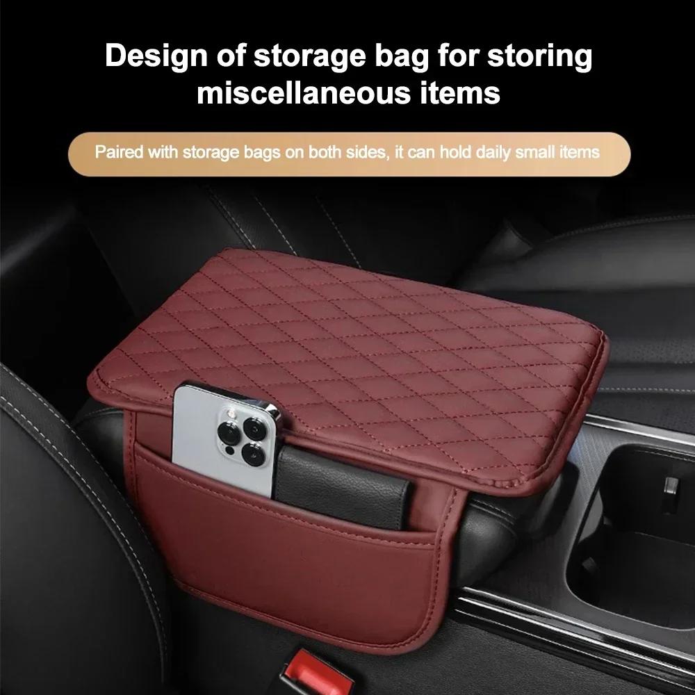 Automotive Interior Parts, Center Console Cover, with Side Storage Pockets, Armrest Box, Booster Pads, Storage Bags