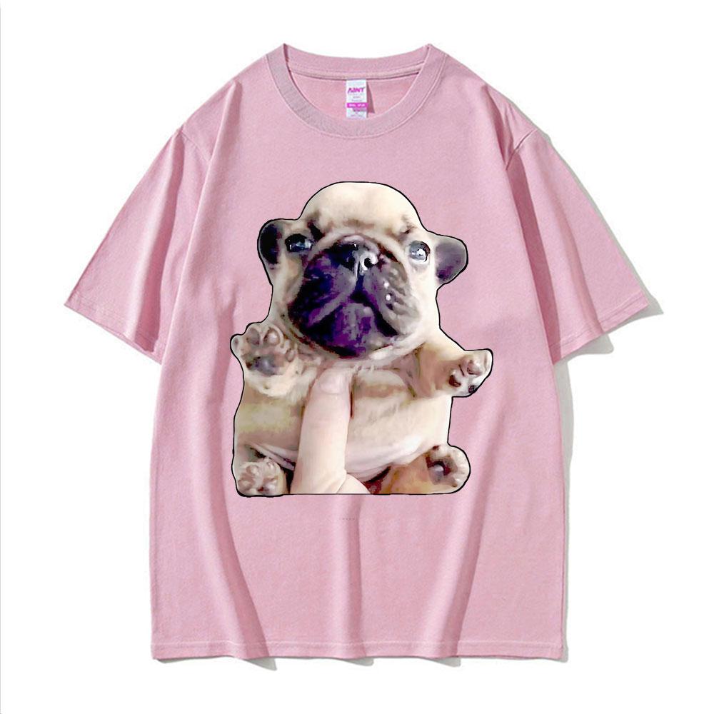 French Bulldog Funny Pibble Meme TShirts Unisex Summer Tops Kawaii Cute T Shirt Unisex High Quality 100 Cotton TShirt Streetwear