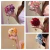 Ancient Style Chinese Style Hair Clip Colorful Flower Hairpin  Photography Props
