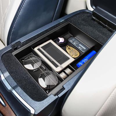 Mittelkonsolen-Organizer für Dodge Charger 2015 2016-2025 2025 2025 Armlehnen-Aufbewahrung Auto-Box Tablett-Einsatz ABS Zubehör Auto-Box