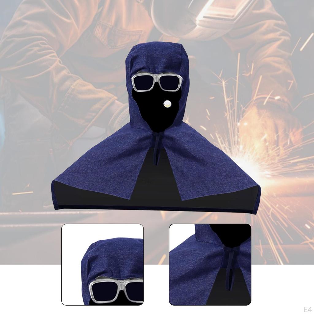 Dustproof Headgear Windproof Welder Cap Reusable Splicing Equipment Denim Wearable Full