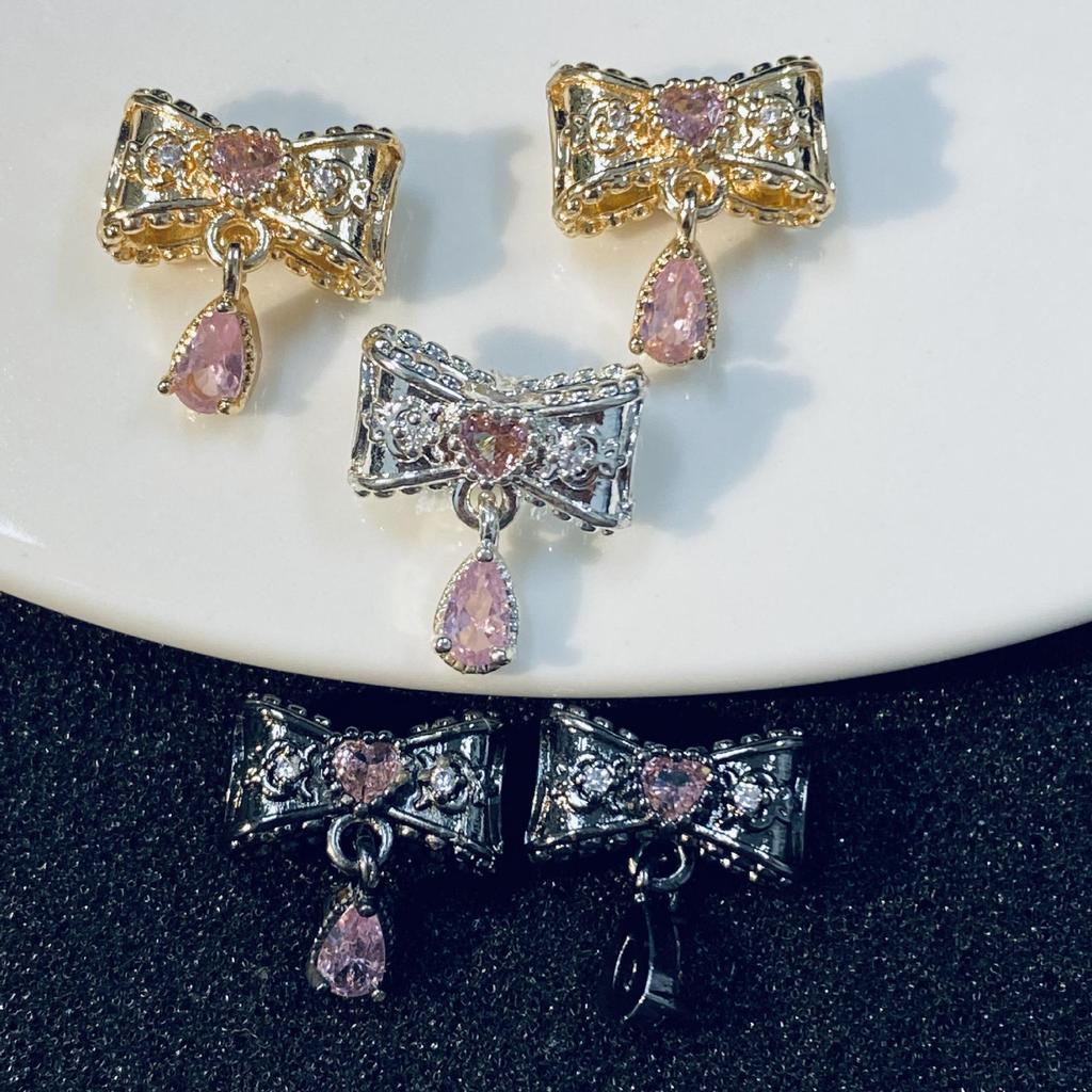 Trendy Bow Tassel Niche Design Light Luxury DIY Jewelry Accessories Handmade Crystal Bead Stringing