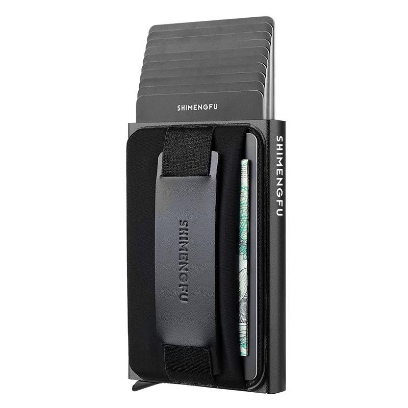 

Металлический картхолдер: Большая вместимость, многофункциональный и автоматический всплывающий Holds 12 Cards