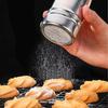 1 peça-Espanador tipo tubo de malha de aço inoxidável prateado para pó, saleiro para polvilhar, frasco de especiarias, saleiro, açucareiro, pimenteiro, caixa, cacau, pó para glacê