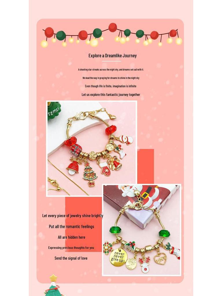 Caixa de Presente Surpresa Vermelha Transfronteiriça de Natal para Crianças - Calendário do Advento Cego Dourado/Prateado DIY