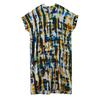 Dimanaf Plus Size New 2025 Women Summer Printing Dress Basic V-Neck Beach Casual Long Fashion Loose Dress