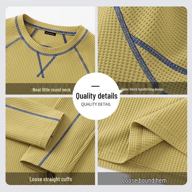 Mark Fairwhale Men's Waffle Knit Long Sleeve T-Shirt