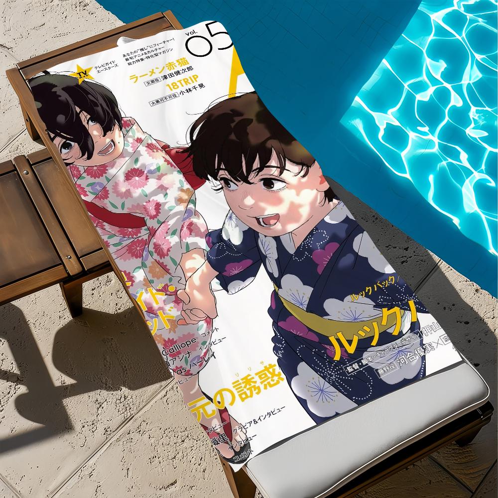 Japanese Movie L-Look Anime B-Back Towel Beach Quick Dry Soft Pool Towels Gift for Travel Gym Shower Camping sports