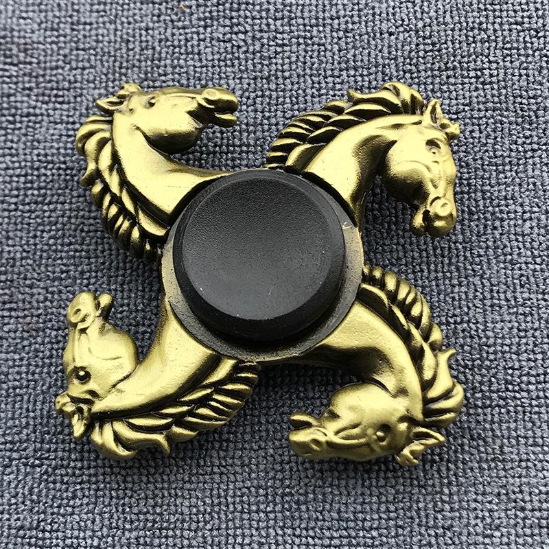 Fidget Finger Spinner Antike Messingfarbe Legierung Metall Handspinner Stressabbau Dekompressionsspielzeug für Kinder Erwachsene Lustige Geschenke