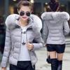 Women Short Cotton Coat Large Fur Collar Parkas Large Size Women's Cotton Padded Jacket
