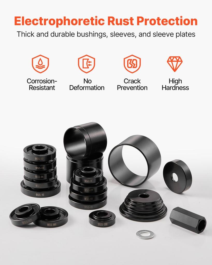 Wheel Bearing Press Kit, 23 PCS FWD Bearing Puller Tools, for Front Wheel Drive Bearing Removal and Installation, Wheel Bearing Tool with Sliding