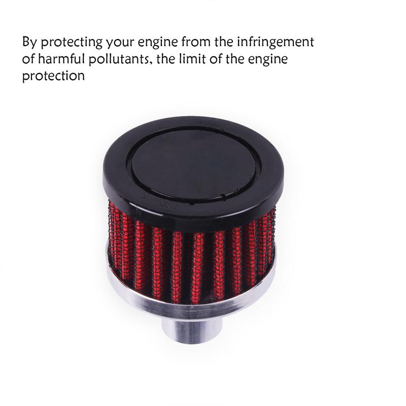 Universal Car Air Filter Portable Cold Air Intake Crankcase Vent Cover Mini Breather Filter Motorcycle Crankcase Exhaust Filters