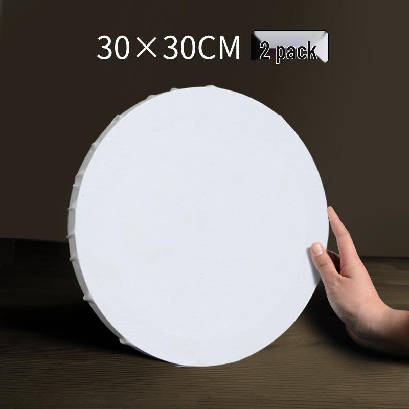 Round Wooden Oil Painting Frame with Hand-Painted Canvas for Beginners