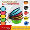 Collapsible Silicone Pet Bowls: Enlarged Dog Water Bowl & Portable Food Bowl for Cats and Dogs