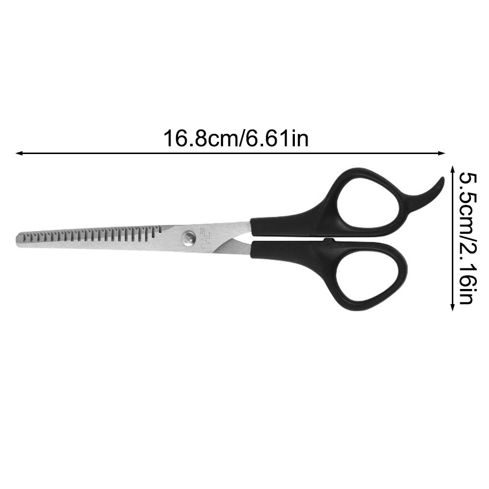 1PC Pet Grooming Scissors Tool Stainless Steel Thin Teeth Scissors Flat Scissors Black Scissors
