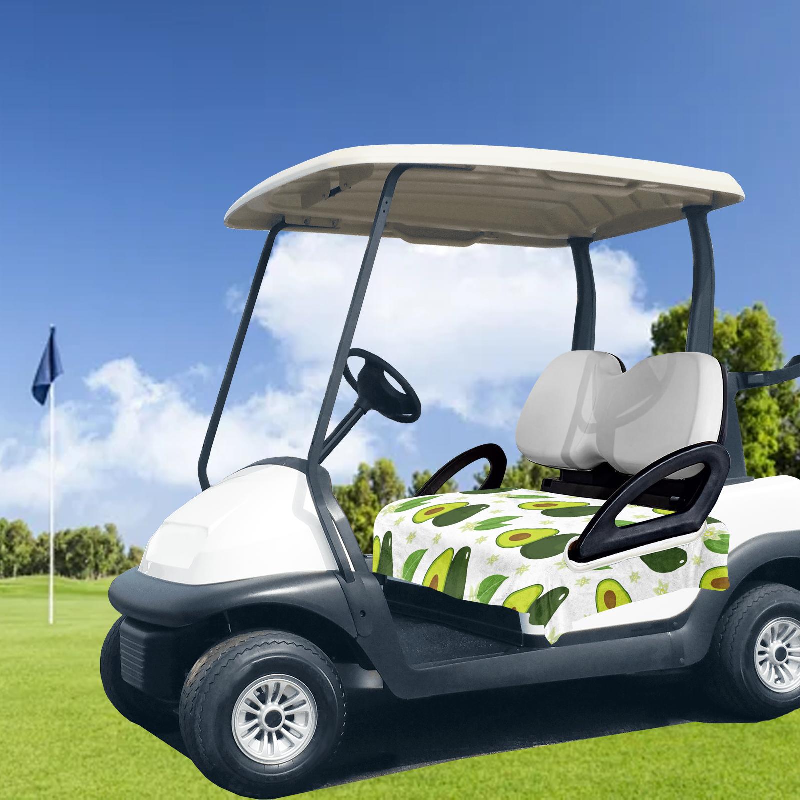 Golf Cart Seat Cover Universal Soft Summer Microfiber Golf Cart Seat Towel for 2 Person Seats, Easy to Clean авокадо