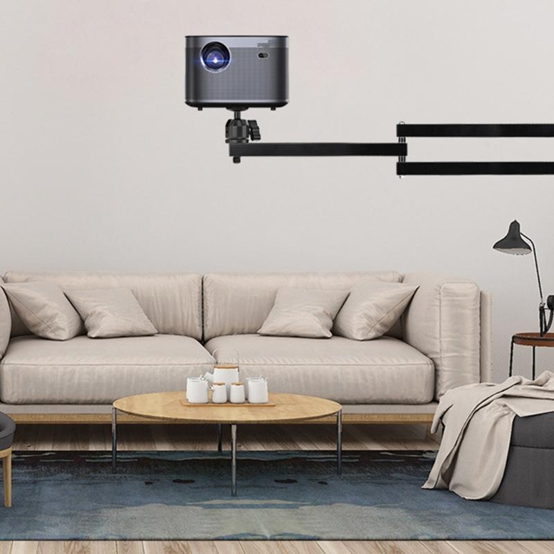 Adjustable Projector Mount Projector Stand Wall Mount Metal Projector Stand with 1/4inch Screw Adapter for Home Office