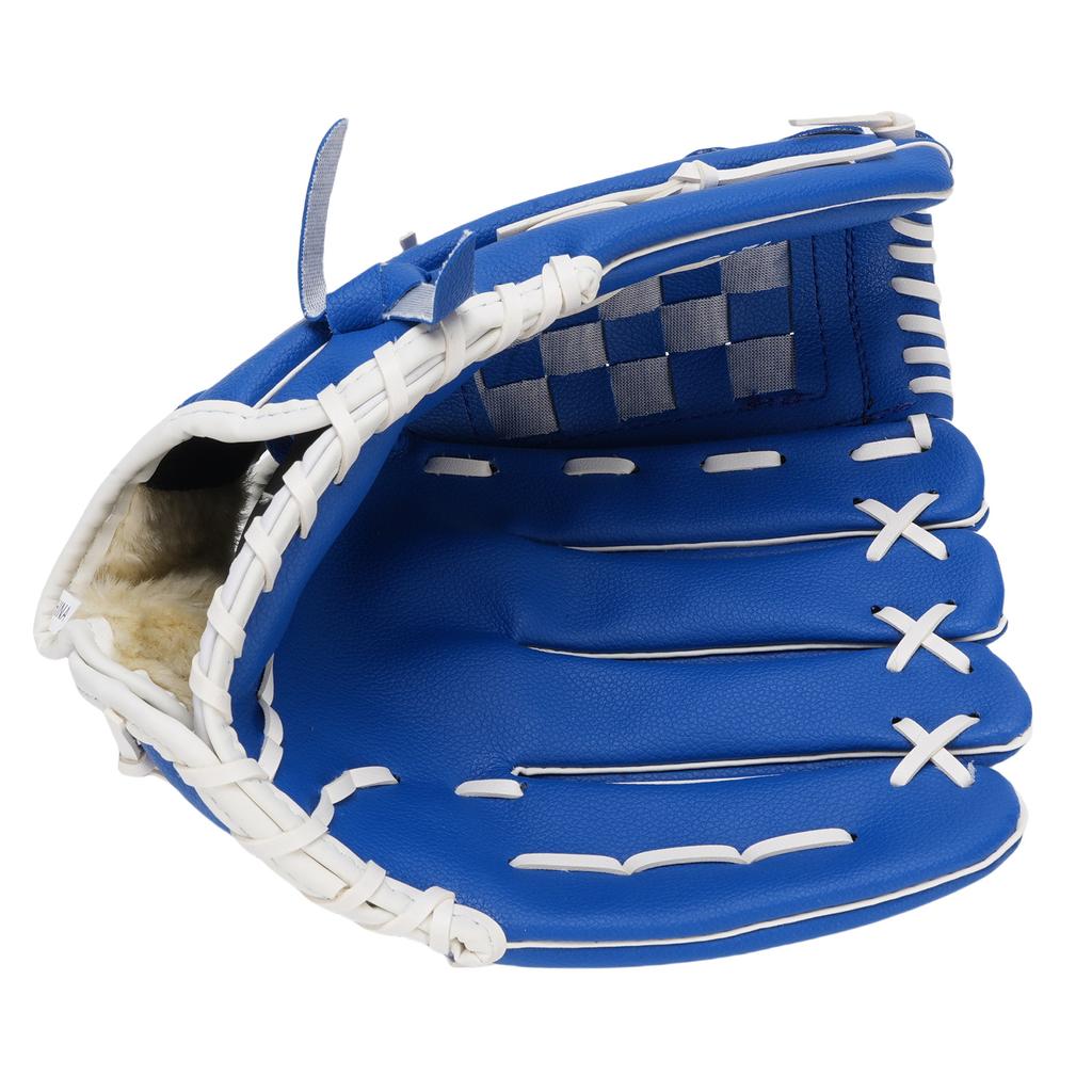 Sports Baseball Glove for Adult Youth Leather Breathable Baseball Softball Glove for Training Blue 24.1cm 9.5in