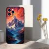 Painting Art River Case For iPhone 12,14,15,16,17,13,11,X,Mini,Plus,Pro Max,8,7,XR,SE,XS,Soft Silicone Black