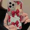 Red Bow Mirror Acrylic Soft Phone Case For iPhone 17 16 15 14 13 12 11 Pro Max 17 Air XS X XR 7 8 Plus Shockproof Bumper Cover