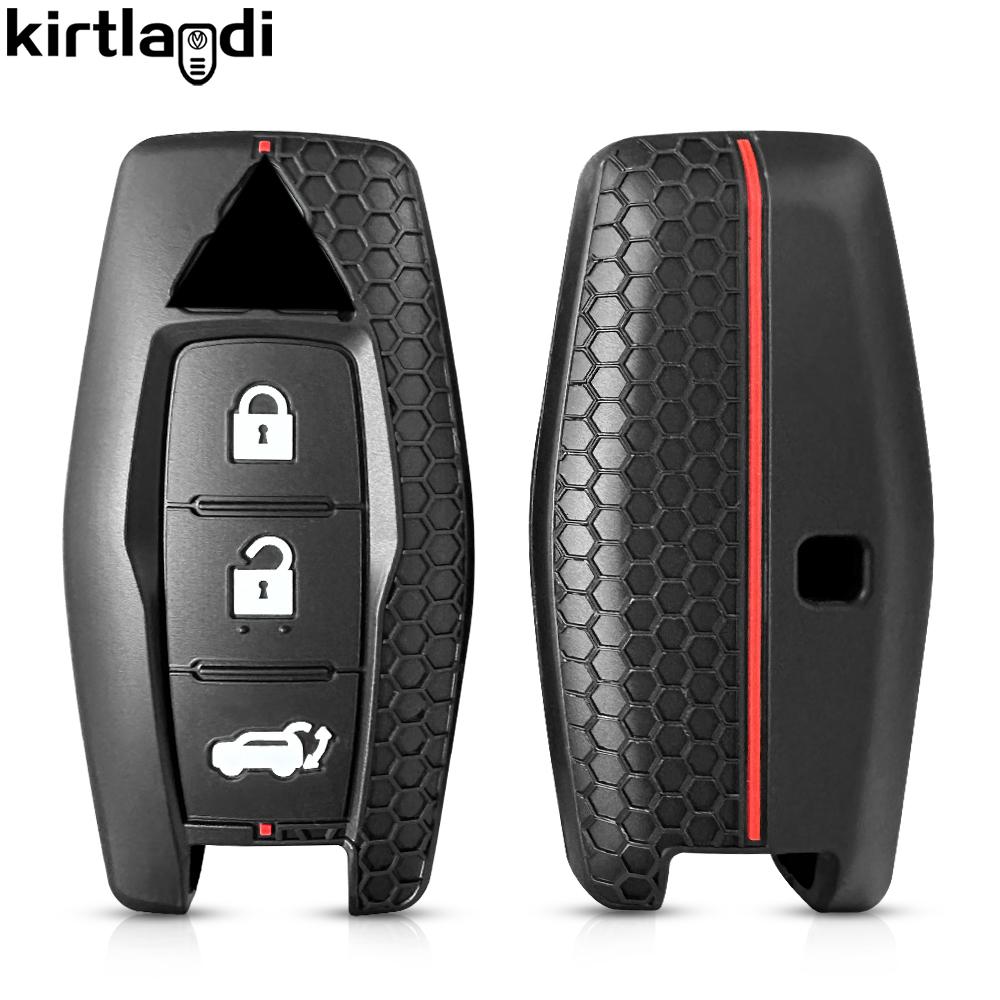 silicone key cover case shell for Mitsubishi Outlander 2022 2023 3 Bottons remote smart key holder car keychain protection
