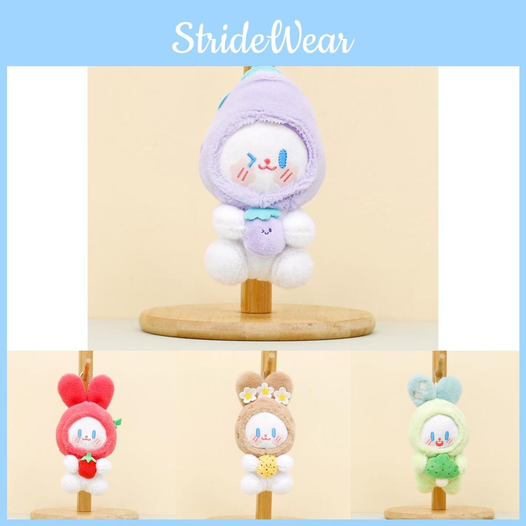 Creative Tomato Bunny Plush Keychain Soft Stuffed Toy Adorable Bag Accessory