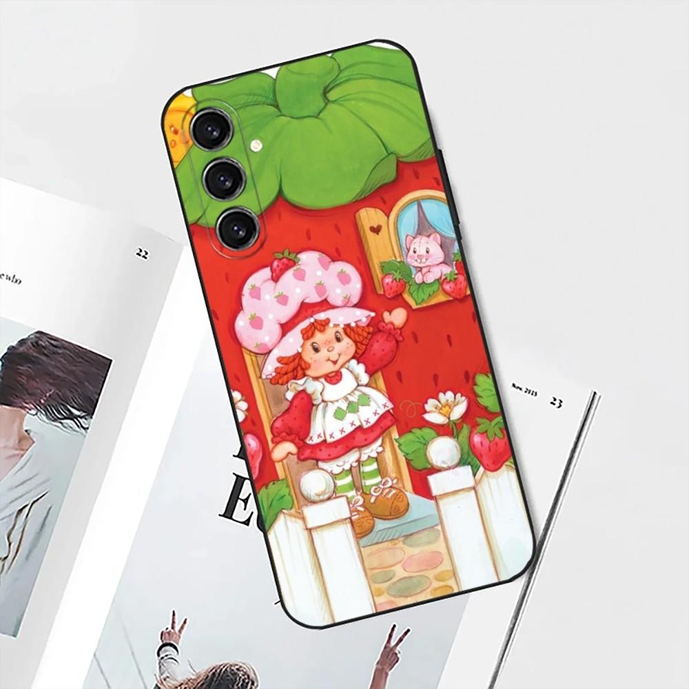 Strawberry Vintage S-Shortcake  Phone Case For Samsung S25,S24,S21,S22,S23,S30,Ultra,S20,Plus,Fe,Lite,Note,10 Black Soft Shell