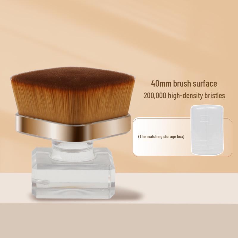 Sihirli Düz Başlı Kapatıcı ve Fondöten Fırçası - Emici Olmayan, Taşınabilir, Çizgisiz Makyaj Aracı