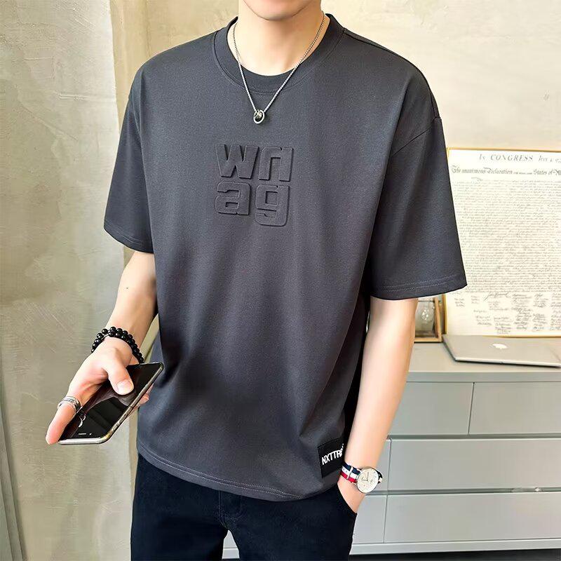 Men's Summer Short-Sleeve Printed T-Shirt, 2024 Trendy Loose Fit, Internet Celebrity Style.