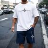 Herren T-Shirt Set Lässig Jogging Sportbekleidung Outdoor Laufen Sport Erwachsene Kleidung Sommer