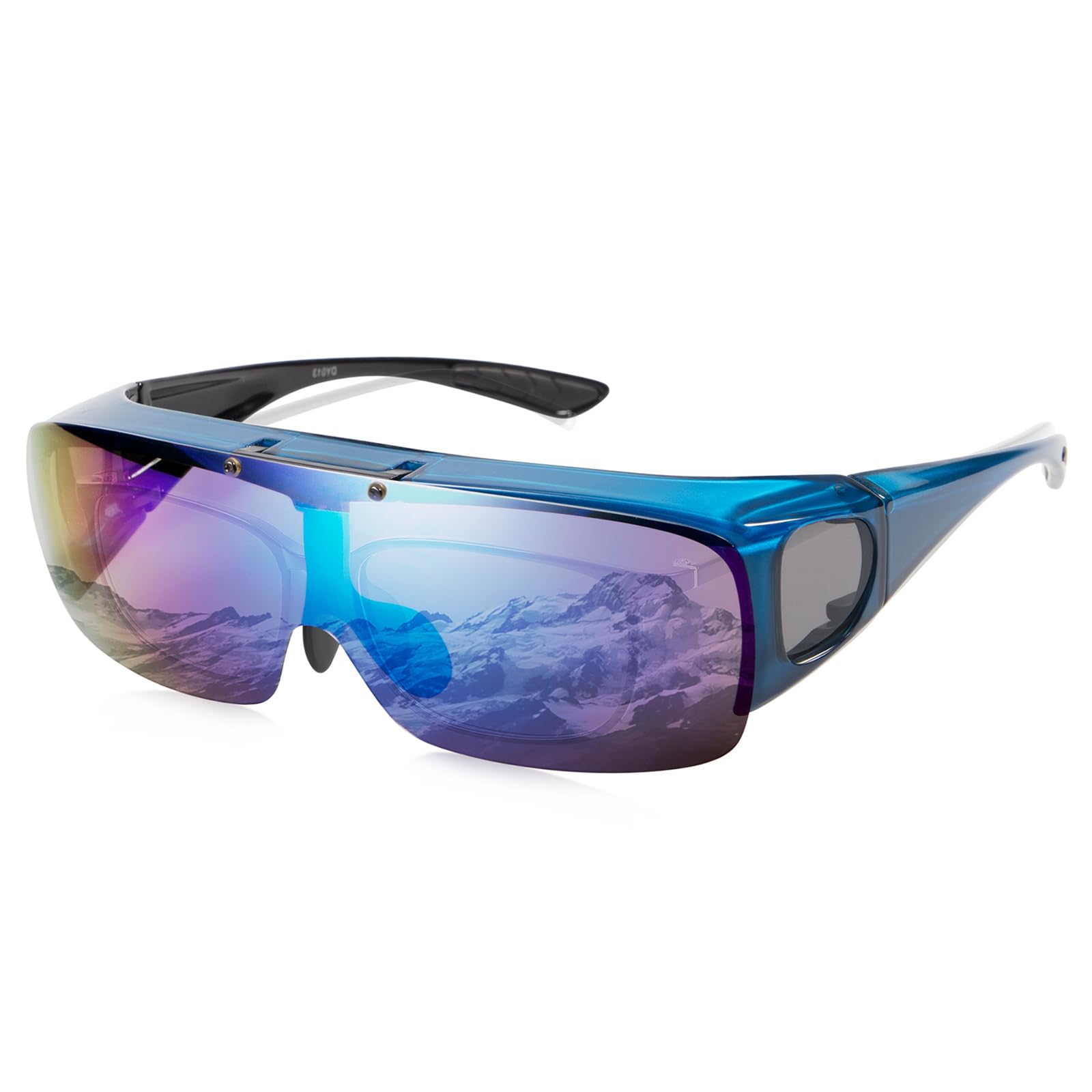[TINHAO] Polarized Flip-Up Sunglasses for Men, Over-the-Glasses Sunglasses, UV400 Protection