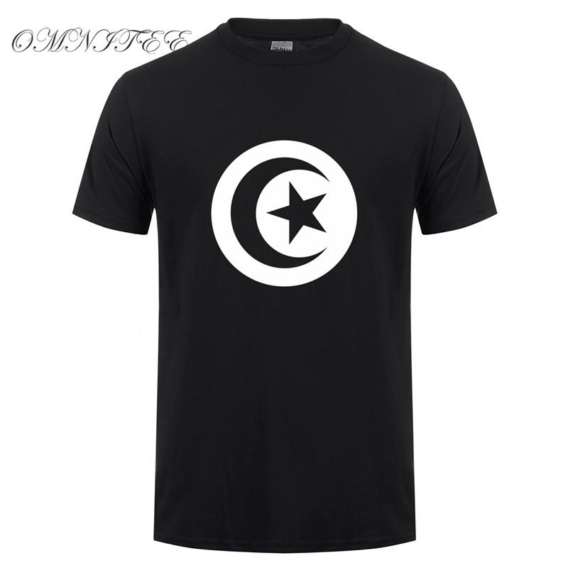Omnitee New Fashion Tunisia Flag T Shirts Unisex Summer Style Short Sleeve Cotton Oneck Fashion Tunisian Tshirts Tops Oz011