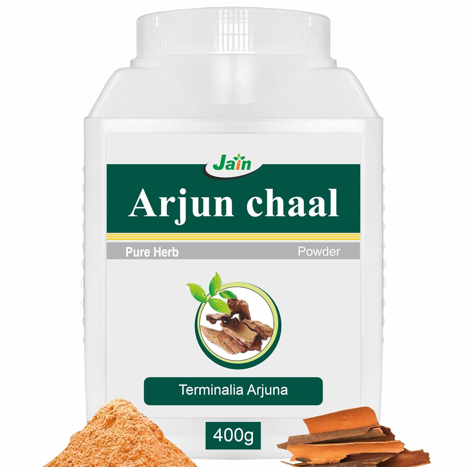 

Jain Arjun Chaal Powder 400 g Ayurvedic Herbal Bark Powder For Daily Wellness And Traditional Herbal Use Pack Of 1