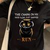 Black Cat Smiles Halloween Shirt, The Chains On My Mood Swing Just Snapped. Run!