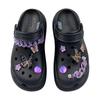 Crocs Crush Clog Gift Box Night Butterfly Dream MAY Made All the Way Flowers Hole Shoes for Men and Women Black and Purple