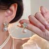 S925 Silver Needle Pearl Flower Earrings for Women - Luxury, Fashionable Korean Style